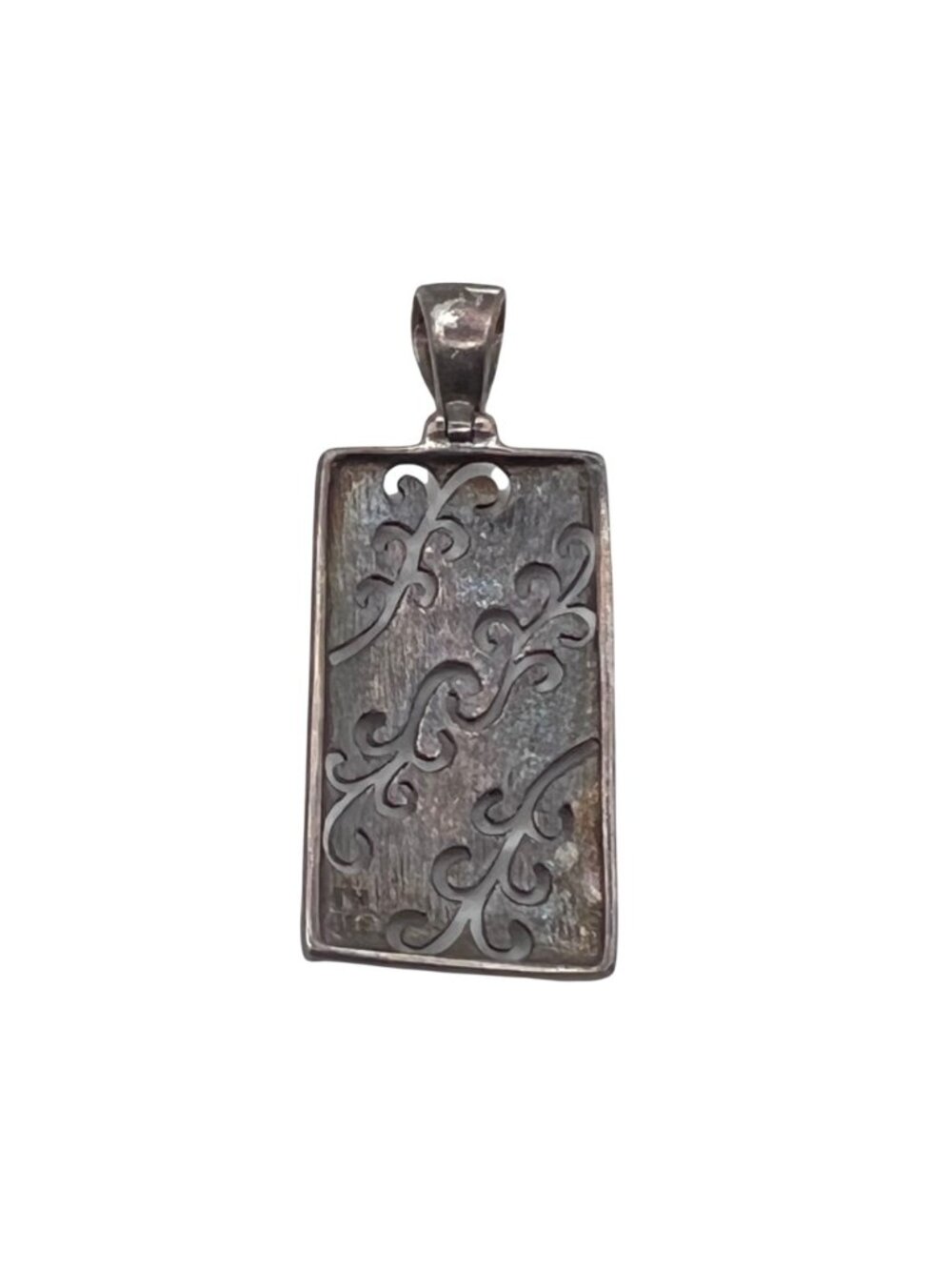 Sterling Silver Pendant Marcasite Filigree 5.98g Stamped 925 TH Thai Art Deco - Picture 3 of 9